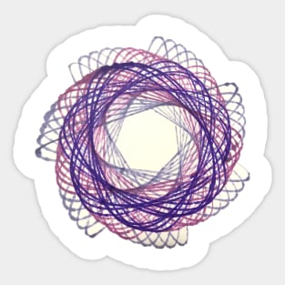 Spirograph Purple Vertigo Swirl Sticker